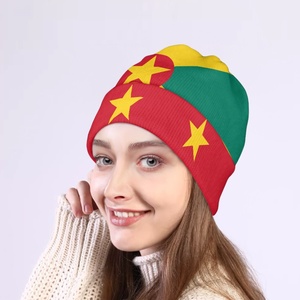 Casquettes Splendid Hats Red Star Always Goes Grenada en polaire microfibre, unisexe, lavées, effet éclairé, chaudes pour l'hiver et la plage, à la demande - Product Image 3