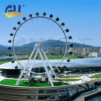 Le parc forain monte l'équipement touristique de parc d'attractions grande roue extérieure de 55m à vendre
