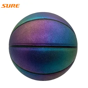 Multi-color Basketball 2020 Newest Radium Super Grip Leather Basketball Custom Printed Indoor Basketball