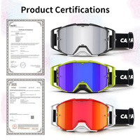 Masque de motocross à dégagement rapide avec vision large, système de déchirement laminé, anti-UV, pour moto tout-terrain