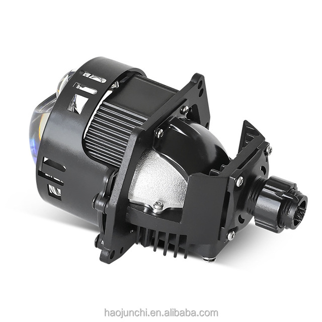 Factory Laser Bi Led Lenses Projector Lens 3.0 70W 6000K H4 H7Car Bi-Led Projector Lens Laser Headlight With Double Beads