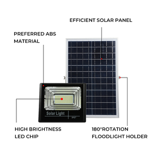 Luz de inundación LED <span class=keywords><strong>solar</strong></span> para exteriores de <span class=keywords><strong>60W</strong></span> resistente al agua IP67 Lampadaire Solaire iluminación eficiente de energía <span class=keywords><strong>solar</strong></span> - Product Image 3
