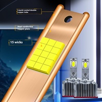 Ampoule LED universelle haute puissance Double cuivre D1S/D2S/D4S/D5S/Laser D3SD8S Lampe 6500K Tube de température de couleur Modèle de phare LED