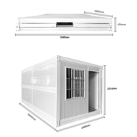 Casa modular plegable de 20 pies y 40 pies, casa móvil, casas prefabricadas aprobadas por la CE, móvil prefabricado de acero ligero de bajo costo