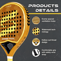 Raquette de padel professionnelle haute performance, OEM personnalisée, fibre de carbone 3K/12K/18K/24K, noyau EVA, légère, ambidextre, précise