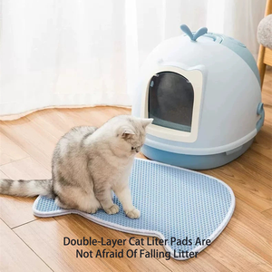 Elettpet a nido d'ape a doppio strato impermeabile Anti-tracciamento filtro lavabile a sabbia controllo lettiera per <span class=keywords><strong>gatti</strong></span> per toilette automatica per <span class=keywords><strong>gatti</strong></span> - Product Image 4