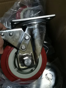 CMCL 4 5 6 8 Polegadas rodízios de aço inoxidável Rodas de rodízio para serviço pesado Rodízios de travamento de aço inoxidável - Product Image 4