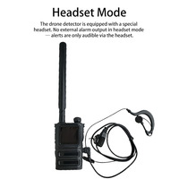 Detector Portátil de Espectro Completo 300MHz-6GHz, Escáner UAV con Modo Auriculares, Alcance de 1-2km, Batería de 12h para Patrullaje de Seguridad Anti-Drones