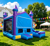 Château gonflable personnalisable avec toboggan latéral, château gonflable pour enfants pour fête d'anniversaire
