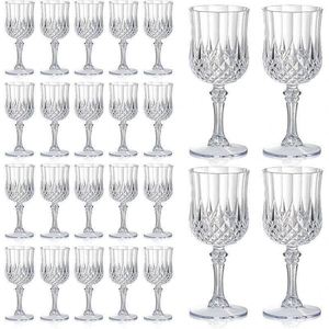 Verres à vin en plastique bleu vintage transparents style rétro pour réceptions de mariage et événements festifs - Product Image 5