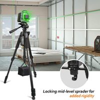 Trépied pour niveaux laser Huepar TPD14A, hauteur extensible, à utiliser avec les niveaux laser linéaires, les niveaux laser pointeurs et les niveaux laser rotatifs
