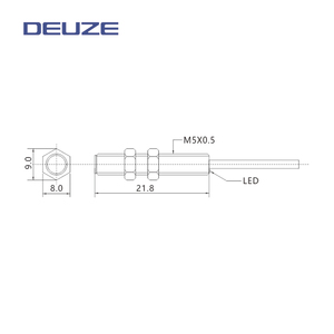Cảm biến tiệm cận cảm ứng từ tính kiểu trụ đa năng ICA05VB01P1 M5, thiết kế âm tường, chống nước, <span class=keywords><strong>3</strong></span> dây, DC, khoảng cách phát hiện 1mm - Product Image 5