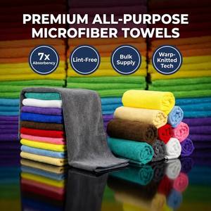 Chiffon de nettoyage en microfibre multifonctionnel <span class=keywords><strong>40x40</strong></span> cm pour le séchage et le detailing automobile, vente en gros, couleurs variées - Product Image 2