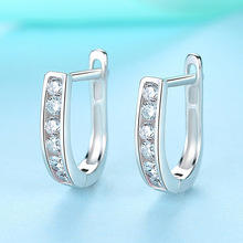 Pendientes de Moissanita de Alta Calidad, Estilo Ligero y Lujoso, Gran Venta, Nuevos, de Plata de Ley con Baño de Rodio Brillante para Niños - Product Image 6