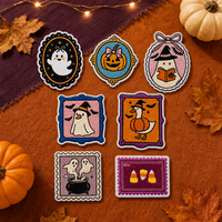 Patch brodé mignon d'Halloween, motif fantôme, citrouille, sorcière, applique en tissu pour vêtements d'enfants, vestes, sweats à capuche, chapeaux, sacs, DIY