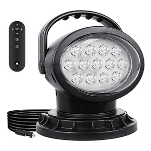 Projecteur de recherche LED personnalisé 50W <span class=keywords><strong>12V</strong></span> avec télécommande sans fil, rotation à 360°, base magnétique puissante pour camion et voiture - Product Image 1