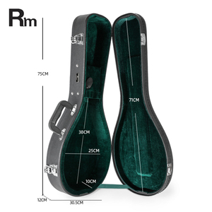 Étui pour <span class=keywords><strong>mandoline</strong></span> en forme de A avec housse en cuir et cadre en bois, léger, protection en éponge de 20 mm, doublure en velours écrasé - Product Image 2
