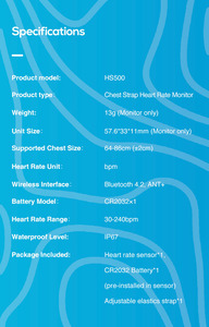 Reloj Deportivo GEOID HS500 con Monitor de Ritmo Cardíaco, Compatible con iPhone y Android, para Correr, Ciclismo, Senderismo, Sensor de Frecuencia Cardíaca, Entrenamiento, Resistente al Agua - Product Image 5