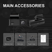 2K WIFI Mini Hidden Dashcam Kamera Ganda Depan/Belakang GPS WDR HDR Perekam Video Mobil Kotak Hitam Kabel Daya USB