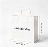 Sac de shopping en papier kraft écologique et recyclable avec logo personnalisé imprimé et poignée plate pour les magasins de vêtements, de cosmétiques et de détail