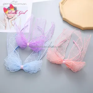 Belleworld acessórios de cabelo personalizados, acessórios de cabelo personalizados para crianças, adorável, princesa, bolinhas, laço, laço, tiara, faixa