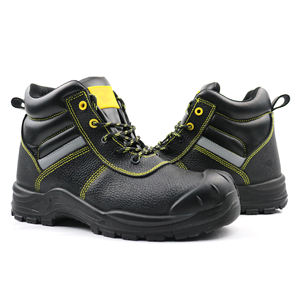 أحذية سلامة رجالية جلد S3 مقاومة للماء سهلة الارتداء بمقدمة فولاذية، أحذية عمل صناعية للرجال بمعايير OEM - Product Image 3