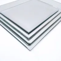 Piccolo taglio di formato personalizzato di forma quadrata smusso bordi 4 millimetri argento pezzi di specchio a parete