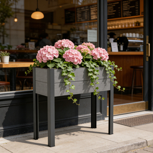 Jardinière surélevée en WPC imperméable de haute qualité, bac à fleurs en acier galvanisé pour la maison, l'hôtel et l'extérieur - Product Image 3