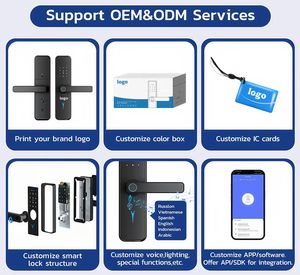 Serrure de porte intelligente avec <span class=keywords><strong>code</strong></span> de carte-clé européenne, cylindre intelligent TTLOCK Tuya IP SDK App, stockage de carte mémoire, serrure de porte intelligente réglable - Product Image 5