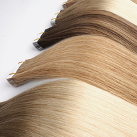 Extensions de cheveux naturels vierges 100% double tirage en gros, extensions de cheveux humains chinois 100% Remy à bandes adhésives pour revendeurs