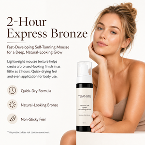 Autobronceador en Espuma Vegano Orgánico de Marca Privada OEM, Ultra Oscuro, Autobronceado en 2 Horas - Product Image 2
