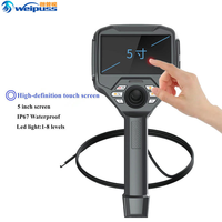Videoscopio Industrial Impermeable IP67 con Pantalla Táctil HD de 5 Pulgadas, Tubo Personalizable de 7 Metros, Sensor CMOS de 1MP e Iluminación LED