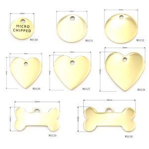 Étiquette ronde en métal découpée au laser en or massif de 20mm Sac en acier inoxydable de style classique Accessoires de charme en métal - Product Image 2