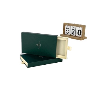 Wholesale Modern Luxury Custom Logo <b>Small</b> Recyclable Cardboard <b>Drawer</b> Box with Embossing and Matt Lamination for Jewelry Storage - Product Image 1