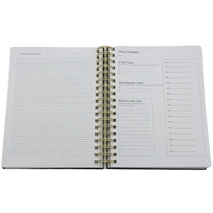 Tùy chỉnh chết cắt <span class=keywords><strong>Logo</strong></span> Đen bìa cứng a4a5 xoắn ốc chương trình nghị sự kế hoạch và Tạp Chí máy tính xách tay - Product Image 5