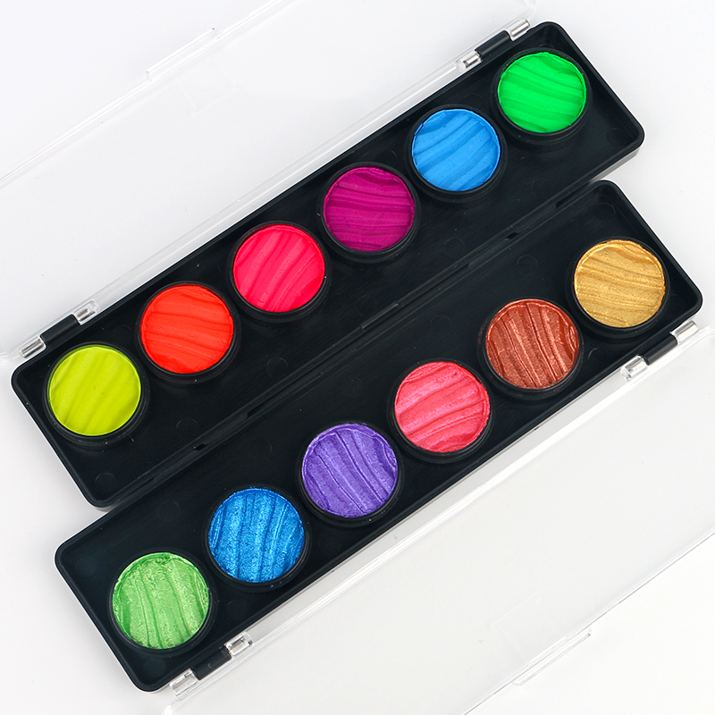 Набор акварельных неоновых цветов