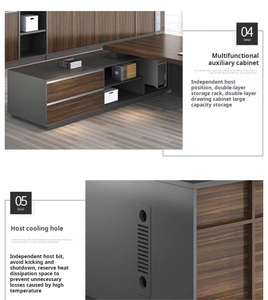 Chất Lượng Cao Sang Trọng Hiện Đại L-Hình Văn Phòng Bàn Tùy Chỉnh Bằng Gỗ CEO Bàn Máy Tính Cho Nội Thất Văn Phòng - Product Image 3