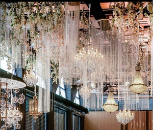 Décoration de mariage décoration de plafond de mariage paillettes chaîne rideaux et rideaux décoration pour événement de mariage - Product Image 3