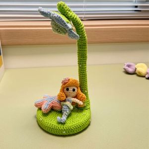 ขายส่งชุดอุปกรณ์ DIY สำหรับทำดอกทิวลิปโครเชต์แฮนด์เมดรูปนางเงือก ของตกแต่งบ้านและโต๊ะทำงาน - Product Image 2