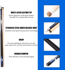 Cây cơ bi-a ZJFIT kiểu liền khối, chất liệu sợi carbon, cây cơ bi-a bằng carbon - Product Image 3