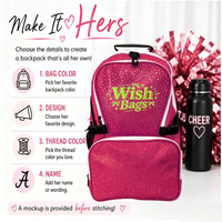 Sac à dos de voyage scintillant pour étudiants, équipe de cheerleading, broderie tendance, strass, sacs de sport pour filles, enfants, école