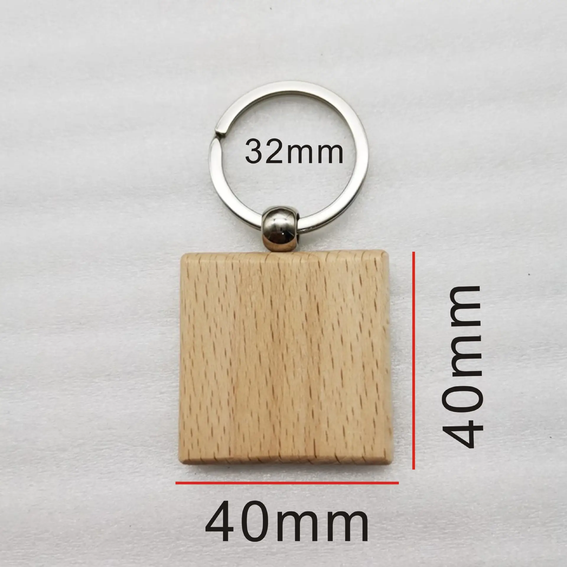 Gỗ gỗ Keychain cho khắc laser vòng/trái tim/Vuông/hình dạng hình chữ nhật tùy chỉnh in logo gỗ Keychain trống DIY artcrafts