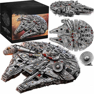 <span class=keywords><strong>75192</strong></span> 7541 pièces Jouets Modèle de super-navire noir Falcon Space Millennium Warship Blocs de construction Cadeau d'anniversaire pour enfants - Product Image 1