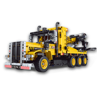 Mould King 17011S City Engeineering Highway Trailer Truck Car Model Building Block Sets MOC Creative Puzzle Block Toys for Kids