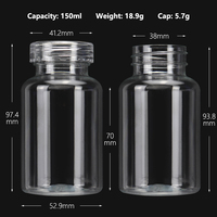 75ml 120ml 150ml 200ml étiquette de couleur personnalisée flacons de pilules en plastique PET bouteille d'emballage de supplément de capsule de vitamine pharmaceutique