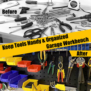 Estante de garaje montado en la pared de 45x90 cm, Panel de equipo de taller artístico al aire libre <span class=keywords><strong>para</strong></span> decoración de Patio, organizador de herramientas, tablero colgante - Product Image 6