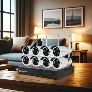 Tuya ứng dụng An Ninh 1080p không dây NVR Bộ dụng cụ không thấm nước ngoài trời cctv Hệ thống <span class=keywords><strong>camera</strong></span> 8 CH HDD H.265 có tính năng phát hiện con người đám mây - Product Image 6