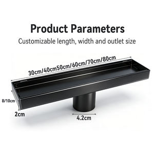 Drain de sol linéaire long en acier inoxydable SUS304 pour salle de bain, drain de sol sur mesure, canal de drainage de salle de bain - Product Image 2