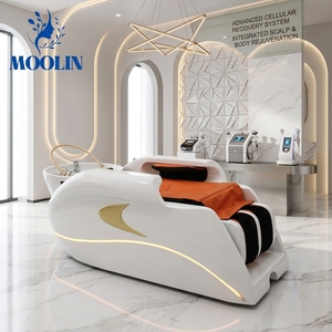 Fauteuil de lavage multifonctionnel japonais MOOLIN avec appui-tête confortable pour salon de coiffure – <span class=keywords><strong>Prix</strong></span> usine - Product Image 1