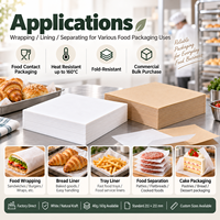 Papier sulfurisé en pâte de bois vierge de haute pureté, papier d'emballage alimentaire écologique pour la pâtisserie, doublure et séparateur d'emballage